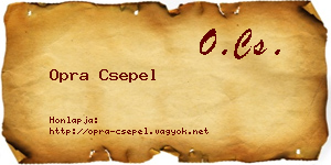 Opra Csepel névjegykártya